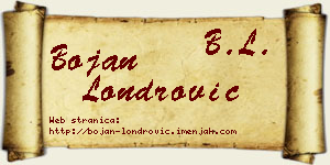Bojan Londrović vizit kartica